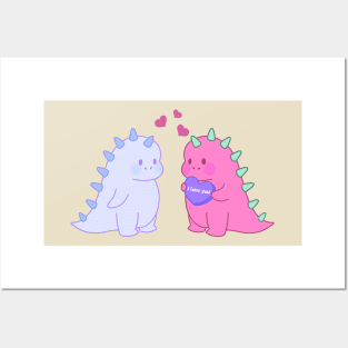 Dino Love Posters and Art